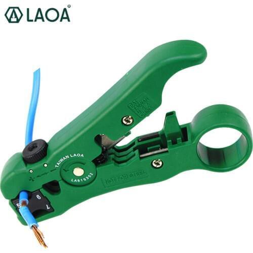 LAOA Coaxial Stripping Tools Flat or Round Wire Coax Universal Cable Stripper Cutter Wire Stripping Tool for Network