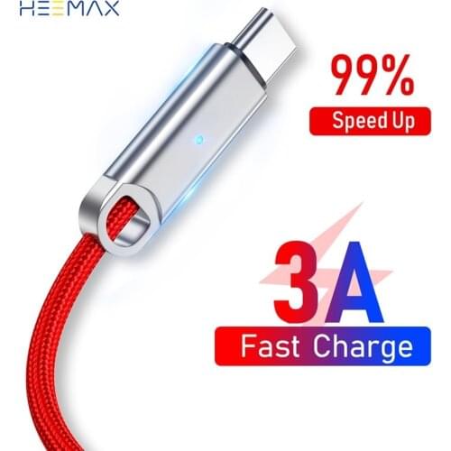 HEEMAX USB Type C Cable for Samsung 3A Fast USB Charging USB C Charger Date Wire for Xiaomi Redmi note 8 Type-C Cabo Cable