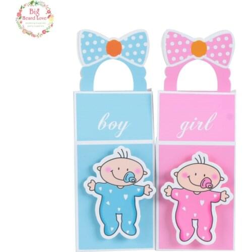 Big Heard Love 12pcs Baby Boy And Girl Baby Shower Candy Box Birthday Party Gift Box Party Decoration Kinds Party Favors Decor