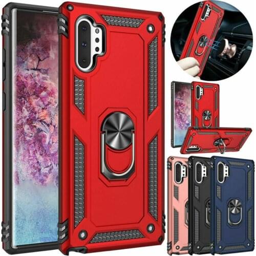 Magnetic Armor Ring Holder Case For Samsung Galaxy Note 10 plus 8 9 S8 S9 S10 5G A10 A20 E A30 A40 A50 A70 A80 J4 J6 A6 A8 2018