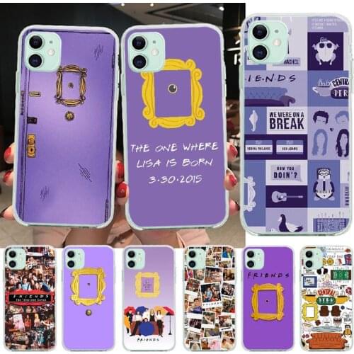 PENGHUWAN friends tv series purple door Soft Silicone Black Phone Case for iPhone 11 pro XS MAX 8 7 6 6S Plus X 5S SE XR cover