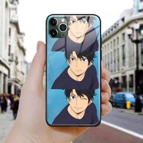 Ushijima Wakatoshi art Soft Silicone Glass Phone Case Cover Shell For iPhone SE 6 6s 7 8 Plus X XR XS 11 12 Mini Pro Max