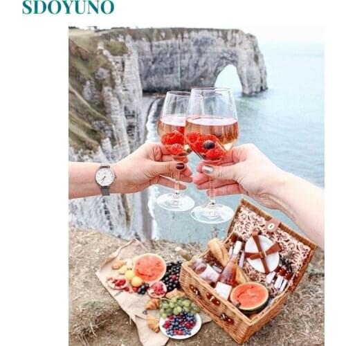 SDOYUNO Paint By Numbers Scenery Oil Painting By Numbers On Canvas Girl 40x50cm Frameless DIY Landscape Home Decor Unique Gift