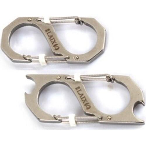 Wholesale Stainless Steel Multipurpose eight-shaped Key Chain eight-shaped Key Ring