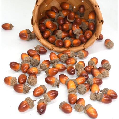 20/50Pcs Mini Artificial Nut Simulation Hazelnut Vivid Fake Fruit Table Ornament DIY Wedding Home Party Decor Supplies
