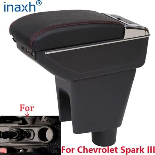 For Chevrolet Spark III Armrest box 2011 2012 Aveo T200 Car armrest box car accessories interior storage box