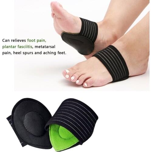 Arch Support Foot Cushion Pads Compression Massager for Flat Feet Green Decrease Plantar Fasciitis Pain Night Foot Care Tool