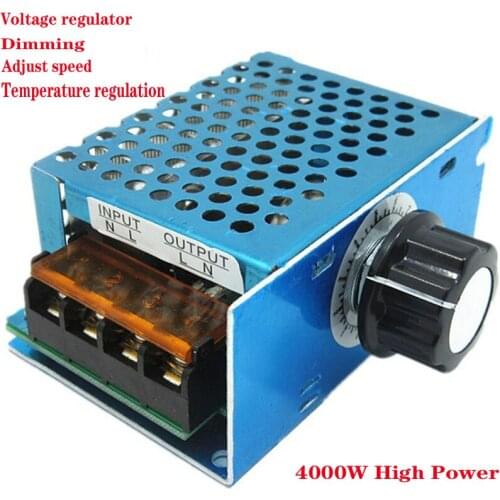 Professional 4000W 220V High Power Voltage Regulators SCR Speed Controller Electronic Voltage Regulator Governor Thermostat