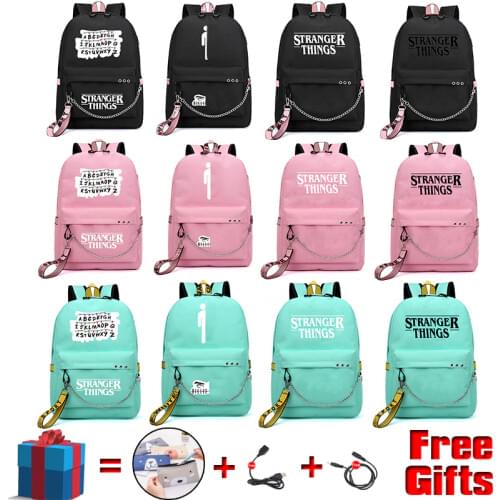 Stranger things bag backpack for teenager boys girls children school bags rapper women causal bag student backpack