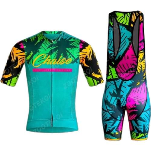 Chaise Mens Cycling Short Sleeve Jersey Set Summer Mountain Bike Race Team Road Bicycle Sports Clothes 9d Gel Pad Set Ciclismo