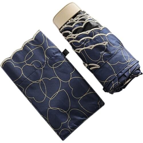 Five-Fold Portable Folding Umbrella Mini Pocket Umbrella Fashion Portable Windproof Sun Umbrella