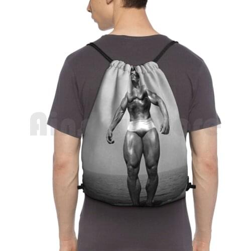 Steve Reeves Backpack Drawstring Bags Gym Bag Waterproof Steve Reeves Steve Reeves Hercules Height Bodybuilder Back Old