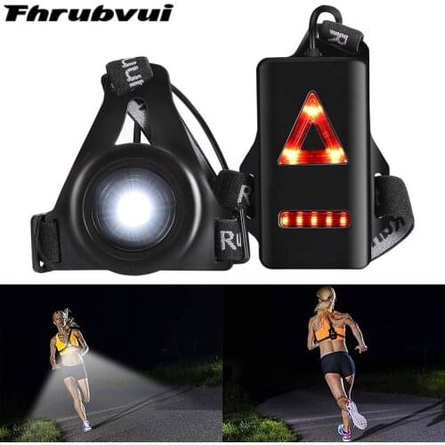 Outdoor Waterproof Sport Running Lights LED Night Cycling Flashlight Warning Bike Light USB Chest Lamp Walking Night Jogging