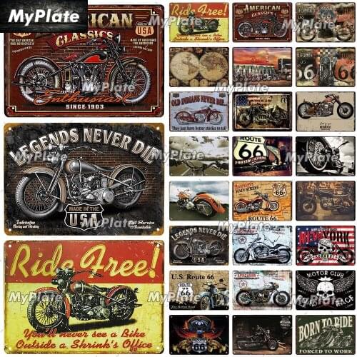 Motorcycle Vintage Metal Sign Tin Sign Vintage Decoration Man Cave Plaque Home Wall Decor Bar Sign Home Decor Poster Custom