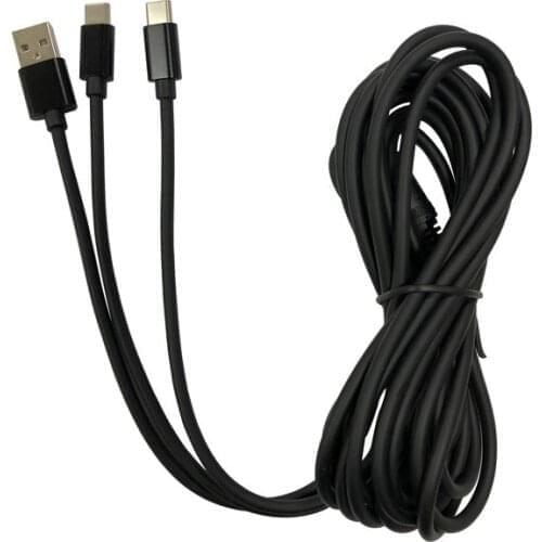 2 in 1 Charging Cable for PS5 Controller Data Cable for Xbox Series X for Switch Pro Gamepad Type C 3M Power Cable