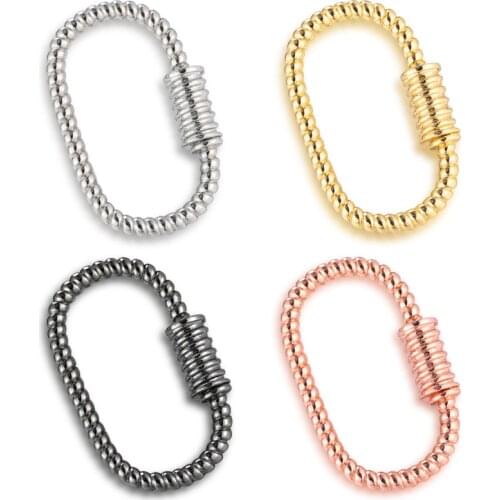 New DIY Jewelry Findings Spiral Clasp Supplies Metal Screw Clasps Accessories For Luxury Hanging Chains Pendant Jewelry Making