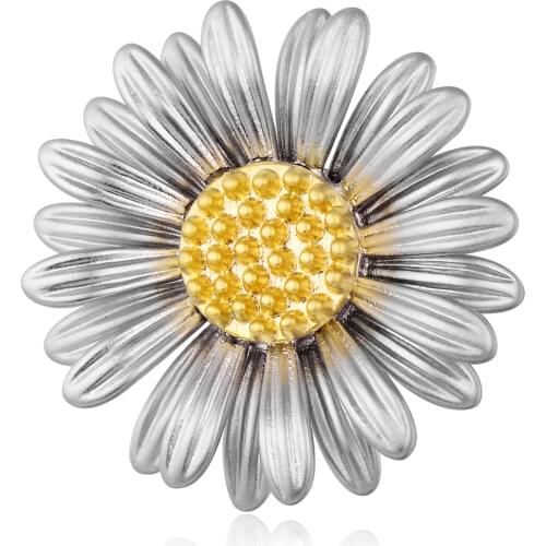 Dorado Cute Daisy Flower Brooches For Women Collar Pin New Copper Brooch Pins Fashion Clothing Jewelry accesorios mujer 2020