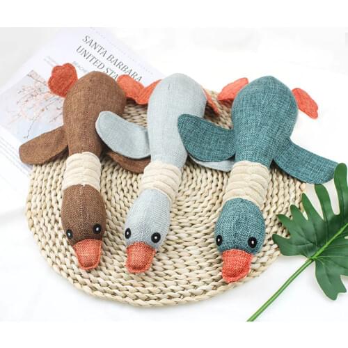 Wild Goose Dog Chew Toys Plush Squeak Sound Bite Resistant Pet Product Toy for Small Dogs Puppy Teething Training Toys for Dogs