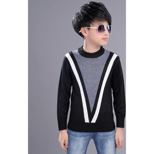 Winter clothing Boys clothes Round neck pullover Sweater winter Keep warm Kids clothes childrens clothing Cotton products