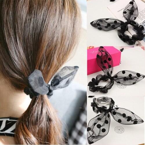 1PC Lace New Scrunchies Elastic Hair Band Bow Hair Ropes Girls Hair Ties Women Hair Accessories Sweet Women Head Band Rat