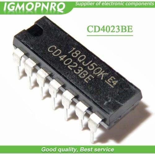 10pcs CD4023BE DIP-14 CD4023 DIP CD4023BCN DIP-14 logic chips IGMOPNRQ