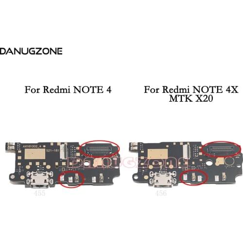 10PCS/Lot For Xiaomi Redmi NOTE 4 / Note 4X 4GB MTK X20 USB Charging Dock Port Socket Jack Connector Charge Board Flex Cable