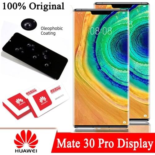 100% Original 6.53" Amoled Display Replacement for Huawei Mate 30 Pro LCD + frame Touch Screen Digitizer Assembly Repair Parts
