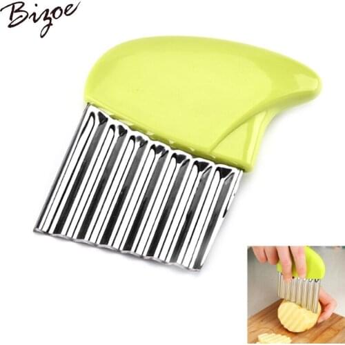 2PCS plastic handle corrugated knife PP handle French fries cut surface handmade soap Vegetable wave chopper Potato Cutter Knife