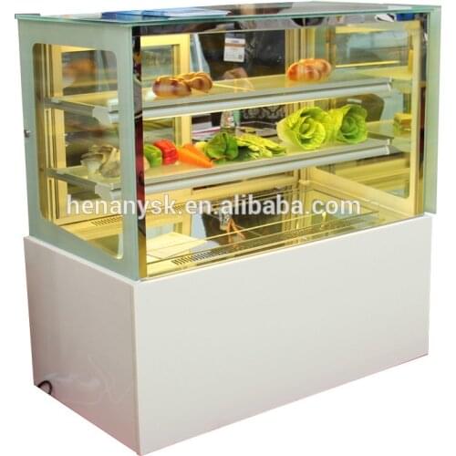 CL-120 Japanese style 3 layers marble materials Right angle Cake Cabinet keep heat Cabinet Display cabinet Freezer