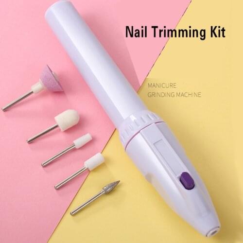 5in1 Mini Nail Art Drill Machine Electric Nail Drills Pen Handpiece Bits Manicure Pedicure Gel Polish File Buffer Nail Art Tools