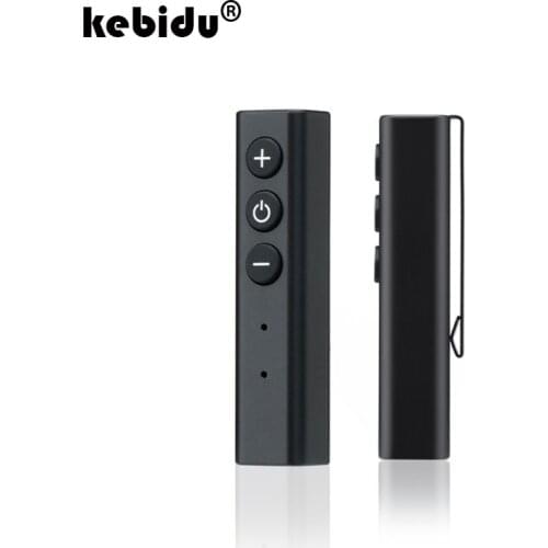Kebidu Pen Clip Bluetooth 4.2 Receiver Headphone Adapter Handsfree Wireless Music Adapter for Wired Headsets for iPhone Xiaomi