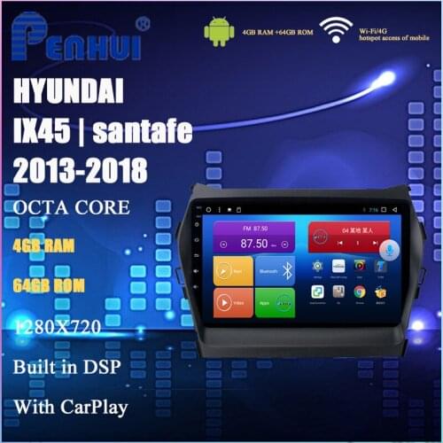 Android Car DVD For Hyundai iX45 Santafe ( 2013-2018)Car Radio Multimedia Video Player Navigation GPS 2din