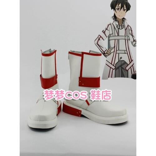Anime Sword Art Online KIRITO Kirigaya Kazuto Blood Raiders Cosplay Shoes Boots Custom Made