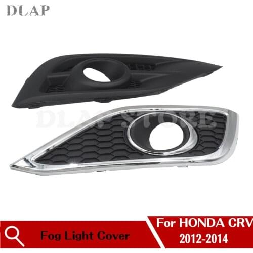 Auto Car-Styling Front Bumber Fog light Fog Lamp Cover Hood Trim For HONDA CRV 2012 2013 2014 RM1/2/3/4Black Chroming Cover