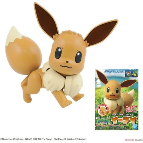 Bandai Pokemon Eeveelution Pikachu Pvc Assembly Model Western Animiation Action Figure Kids Toys