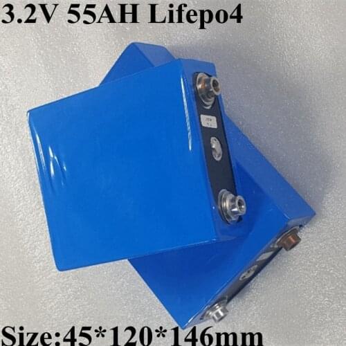 Brand Lifepo4 3.2v 55ah Cell Large Capacity 55ah > 50ah for Bateria 12v Pack Diy Solar Power Batteries Electric Vehicles Coach