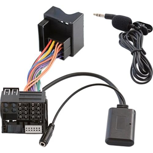 Bluetooth 5.0 AUX Audio Cable Adapter w/Microphone Kit for BMW E60 E63 E64 E66 E81 E82 E87 E70 E90 E91 E92