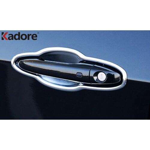 Side Door Handle Bowl Cover Trim For Jeep Compass 2017 2018 2019 2020 2021 Chrome Exterior Door Frame Sticker Car Accessories