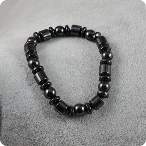 12x Weight Loss Magnetic Hematite Beads Bracelet Health Energy Fashion Women Jewelry