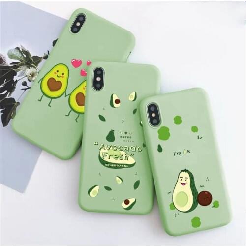 Cartoon Cute Fruit Avocado TPU Case For OPPO A1k A33 A33S A37 A39 A3S A57 A5 2020 A59 F1S A5S A71 A83 F11 A9 F5 Covers Silicone