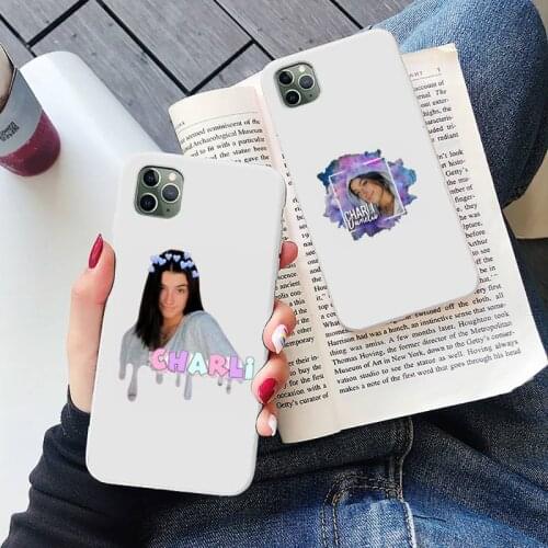 Charli Damelio Phone Case Candy Color for iPhone 6 7 8 11 12 s mini pro X XS XR MAX Plus