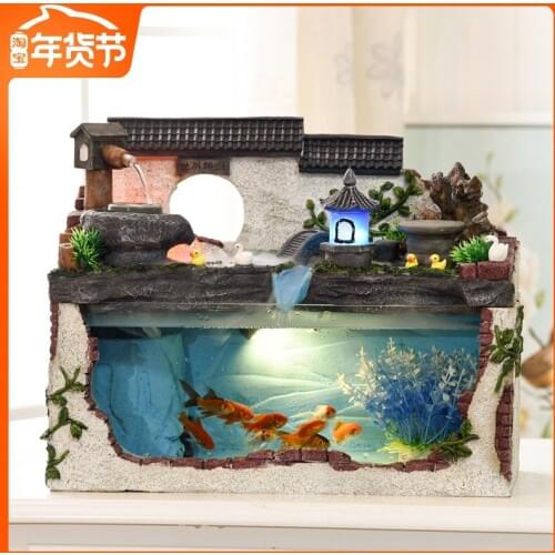 Living room, water landscape, water tank, fountain, humidifier, handicraft office, creative home accessories