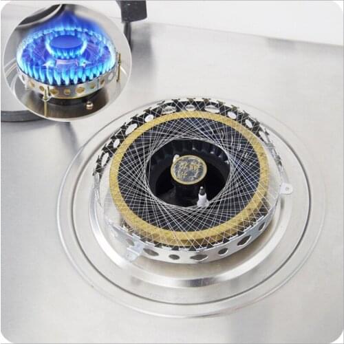 Stainless Steel Gas Cooker Gas Stove Torch Net Windproof Energy Saving Circle Cover Case Mesh Kitchen Accessories