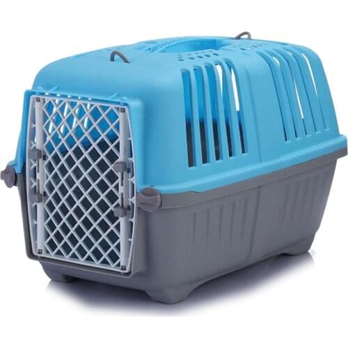 Blue Metal Stainless Steel luxury Travel pet cat dog cages carriers
