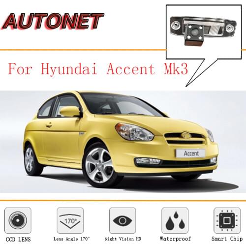 AUTONET Rear View camera For Hyundai Accent MC 2006~2011 MK3/CCD/Night Vision/Reverse Camera/Backup Camera/license plate camera