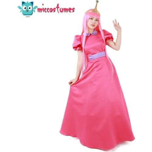 Princess Bonnibel Bubblegum Cosplay Costume with Crown