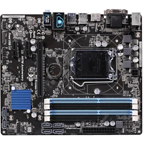 For ASRock H97M Anniversary Motherboards LGA 1150 DDR3 Intel H97 Core i7/i5/i3 cpus SATA3 USB 3.0 Micro ATX Used Motherboard
