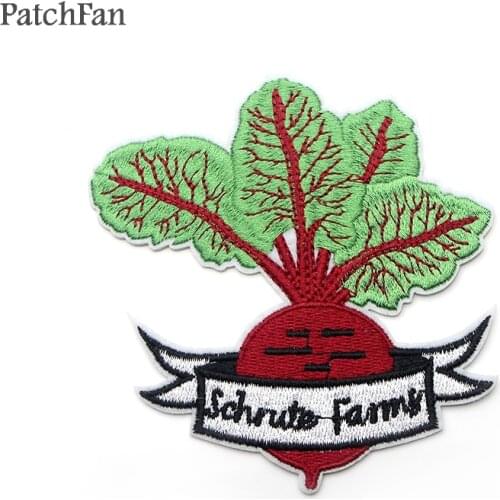 Patchfan The office Dwight Schrute farm sewing diy badges Embroidered Iron on Patches Clothes wallet badge Sticker A1728