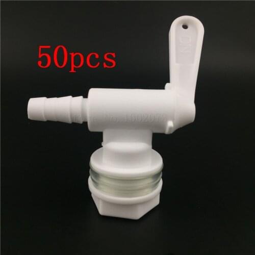 50pcs New Plastic Bottling Bucket Spigot Tap with 3/8" Barb Home Beer Brewing Tap Faucet Wine Making Barware Bar Accessories