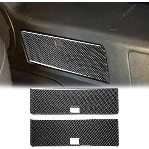 Hot 2Pcs Storage Holder Sticker Protective Easy to Stick Carbon Fiber Self Adhesive Storage Box Panel Cover for Nissan 350Z 2003